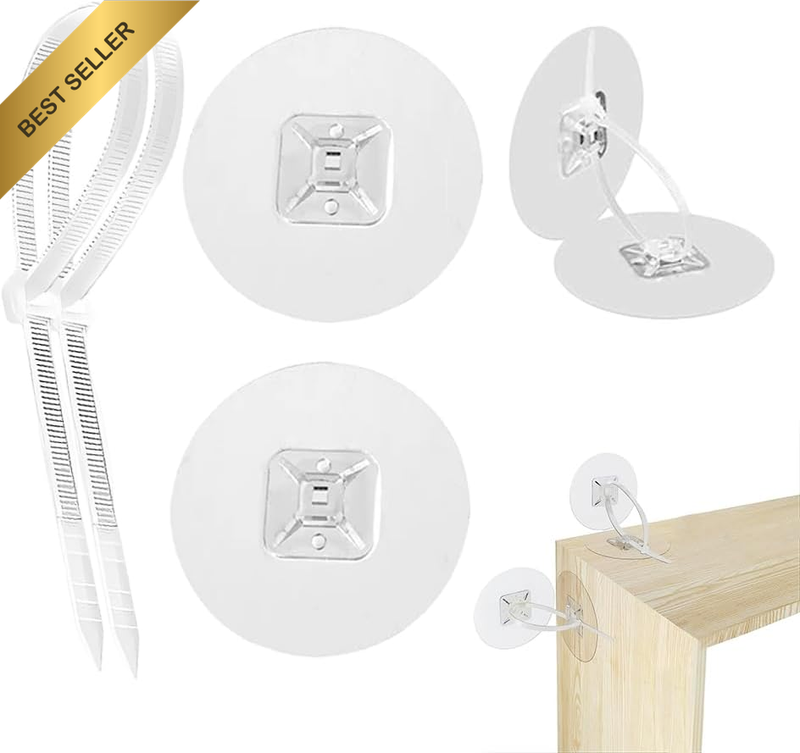 30Pcs Furniture Wall Anchors, No Drill Furniture Wall Anchors Secure Bookshelf &