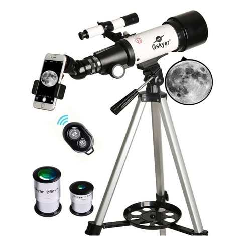 Gskyer Telescope, 70mm Aperture 400mm AZ Mount Astronomical Refracting Telescope
