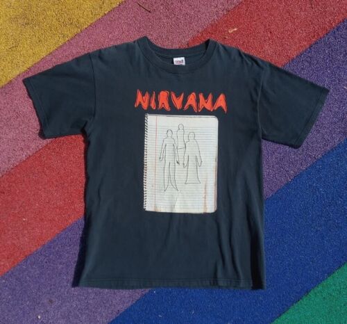 Vintage Y2K Nirvana Band 2003 Ghost Notebook Band Tee Double Vintage Y2K Nirvana Band 2003 Ghost Notebook Band Tee Double