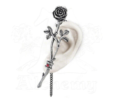 Alchemy Gothic Chained Love rose ear cuff E344 - discontinued