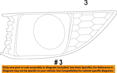 Dodge CHRYSLER OEM Charger Foglight Fog Driving Light Lamp-Bezel Left 68092573AA Dodge CHRYSLER OEM Charger Foglight Fog Driving Light Lamp-Bezel Left 68092573AA