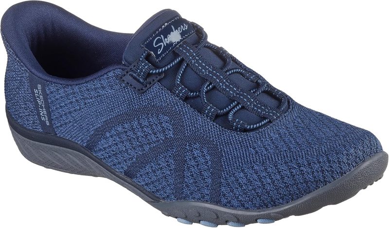 Skechers Womens Breathe Easy - Knitty Waves Hands Free Slip-ins