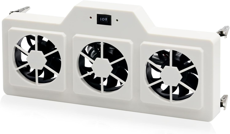 12V RV Fridge Cooling Fan 3x 2.5in Evaporator Fin Fan Adjustable Speed Quiet