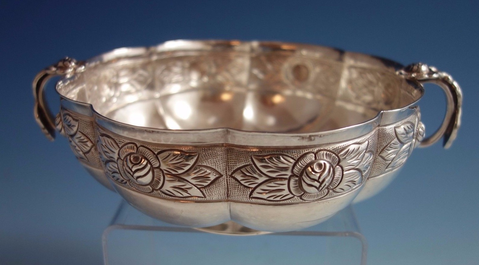 NonU.S. Silver Aztec Rose by Sanborns Mexican Mexico Sterling Silver