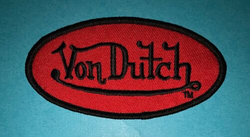 Rare Von Dutch Biker Iron On Biker Vest Hat Hipster Jacket DIY Craft Patch 223W