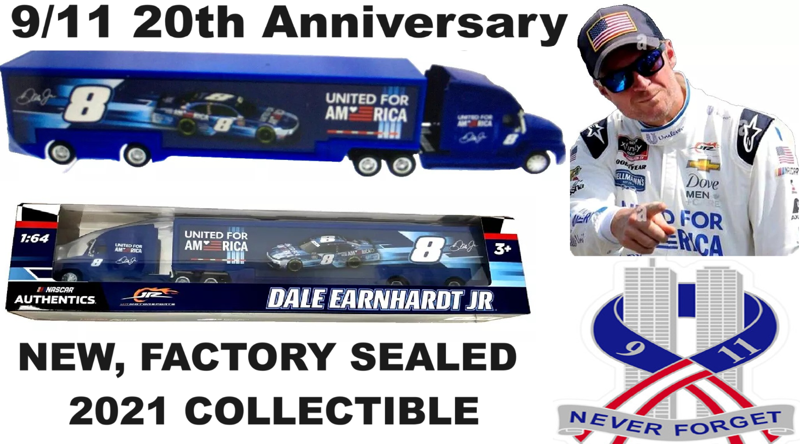 希少 911 Memorial NASCAR ミニカー アメリカ 9/11 Memorial NASCAR Authentics 2019 Wave 10 1:64 Diecast | eBay