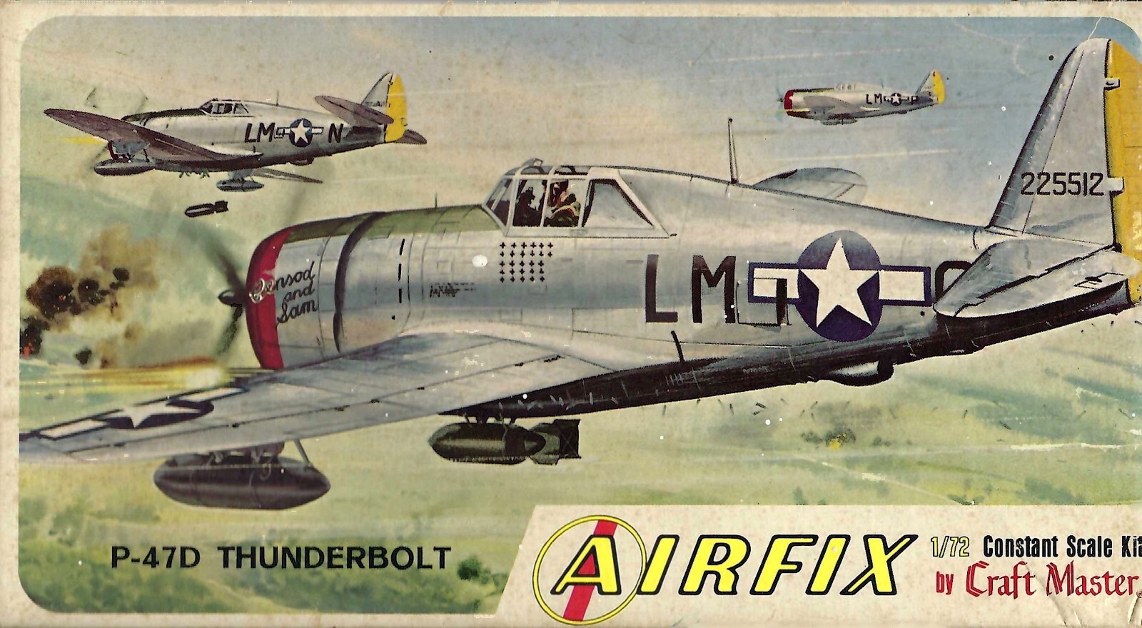 Vintage MIB Airfix 1/72 P-47D 