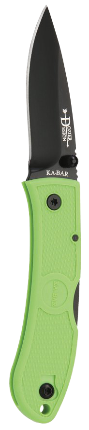 Ka-Bar Dozier Zombie Green Lockback AUS-8A Zytel Handle Folding Knife 4072ZG