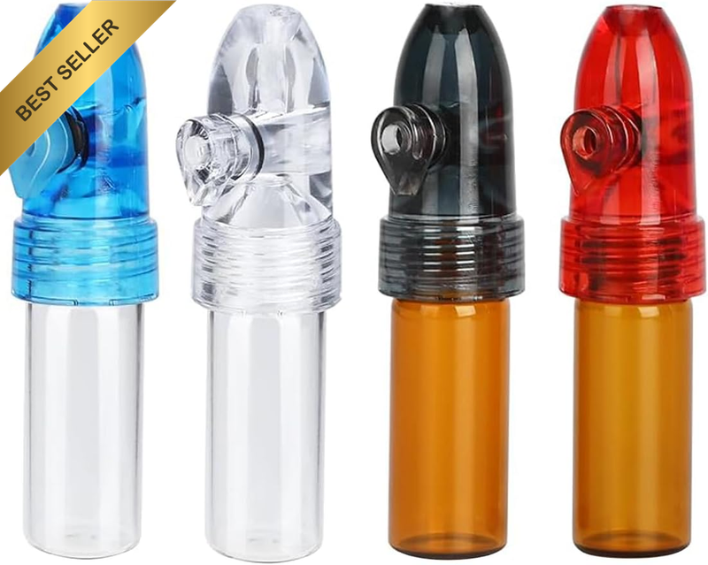 4 PCS Environmentally and Refillable Portable Spice Dispenser, with Knob Switch