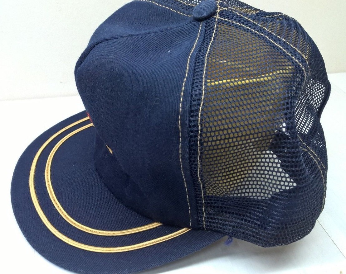 Vintage Jacques Seed Hat Cap blue snapback embroidered swingster made in USA - A