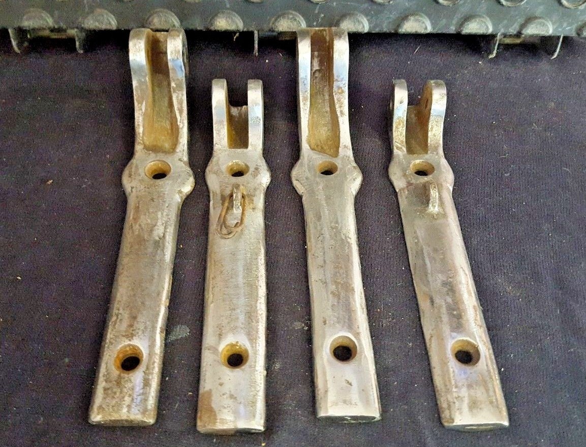 KOKEN Cleaned up Set of 4 Barbershop Chair Armrest Brackets, Right & Left side!!
