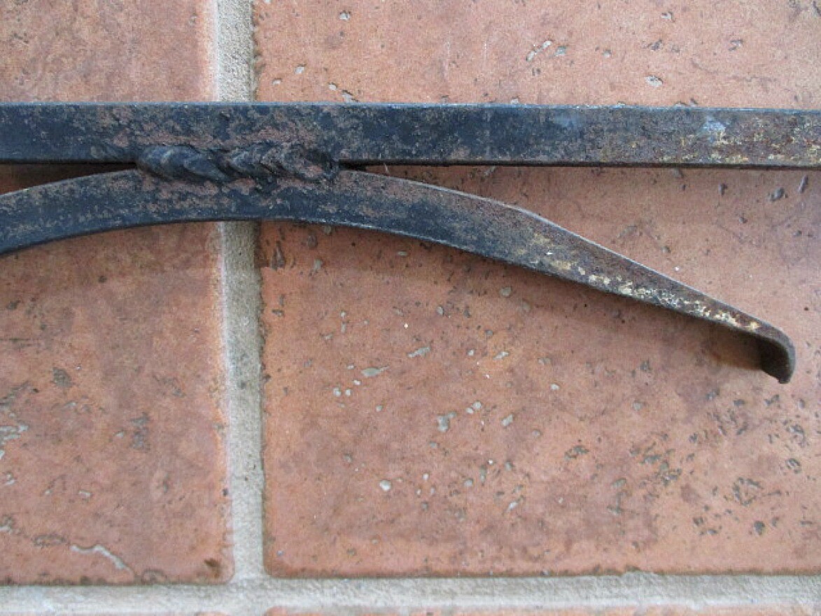 Vintage Hand Wrought IRON Fireplace SWING CRANE,Pot Holder,Early 1800's, 32