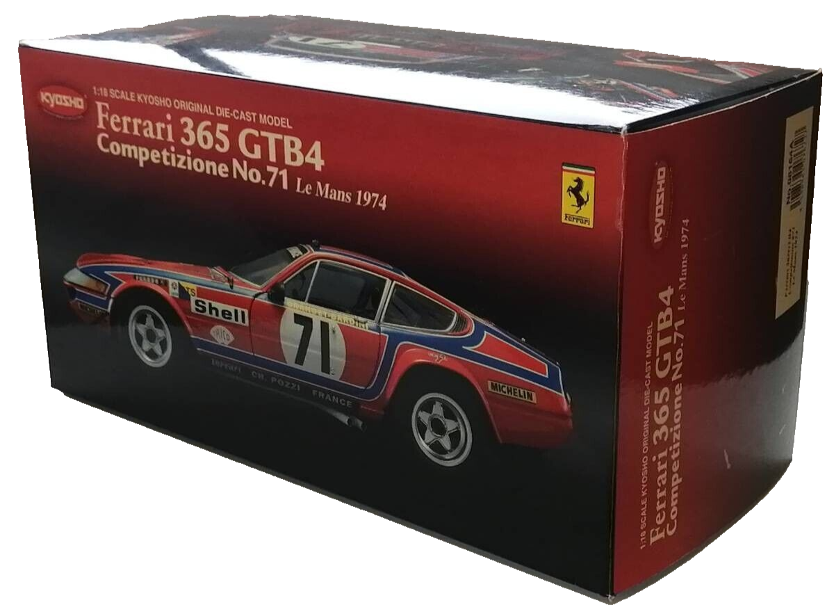 自動車 Kyosho Ferrari 365GTB/4 1/18 Kyosho 1/18 Ferrari 365 GTB/4 Competizione #71 Le Mans 1974