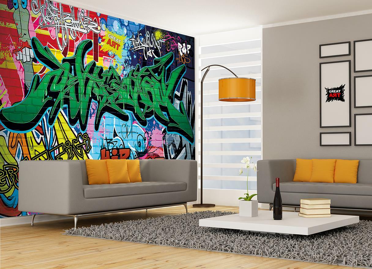 Fototapete Graffiti Street Style Wandtapete Tapete Deko Wandbild