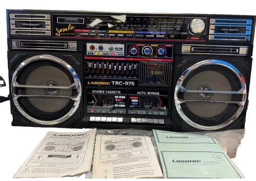 希少LASONIC ラソニックTRC-975 ビッグダブルカセット 動作品箱付き 希少LASONIC ラソニックTRC-975 ビッグダブルカセット 中古動作