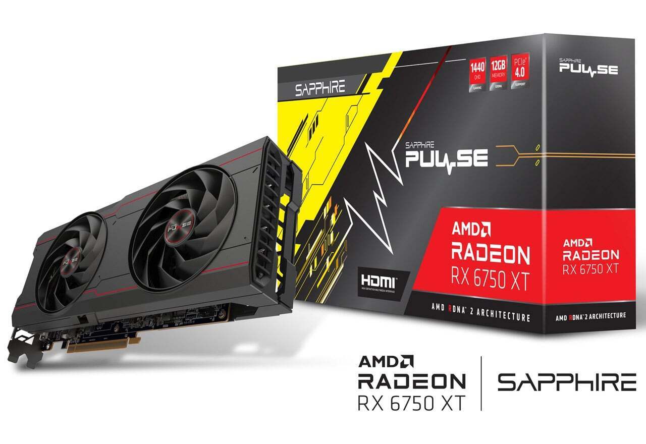 SAPPHIRE PULSE Radeon RX 6750 XT GAMING OC 12G GDDR6 Video SAPPHIRE PULSE Radeon RX 6750 XT GAMING OC 12G GDDR6 Video