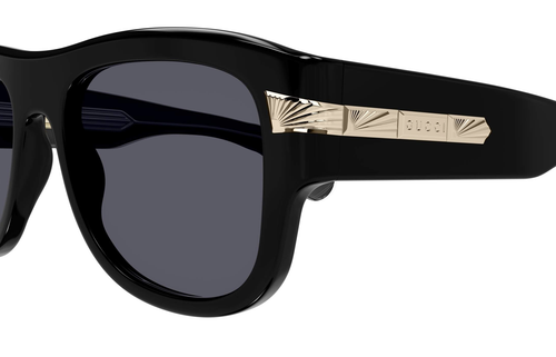 Pre-owned Gucci Gg1517s-001 Black Sunglasses In Gray