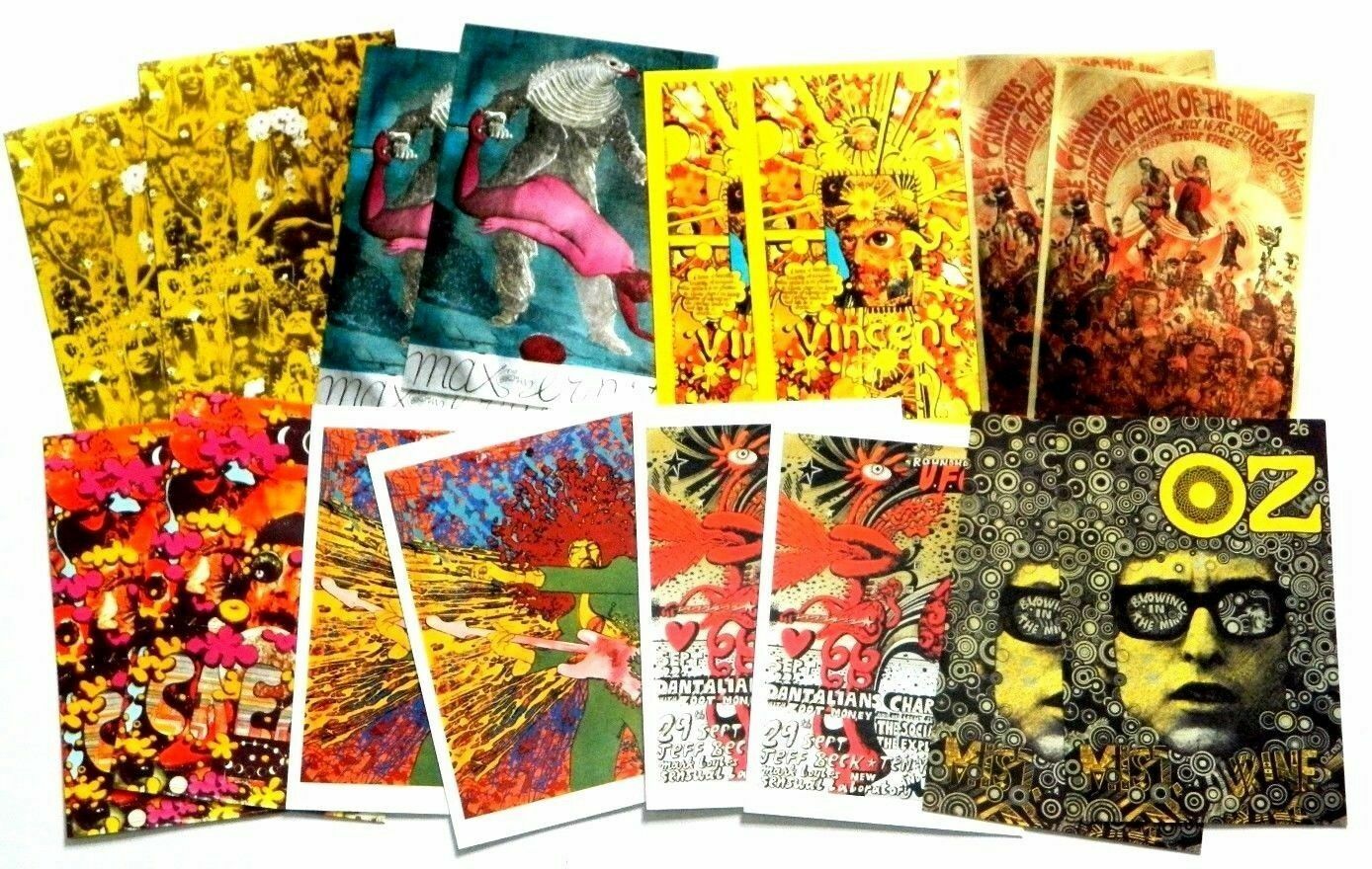 MARTIN SHARP 1960s Psychedelic poster/postcards Van Gough