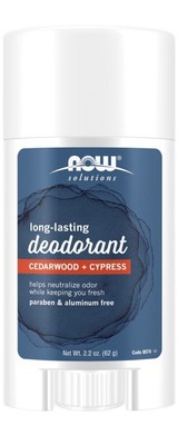 Now Foods Стойкий дезодорант Cedarwood & Cypress 2,2 унции стик