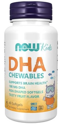 Now Foods DHA Kids Жевательная 100 мг 60 мягких капсул