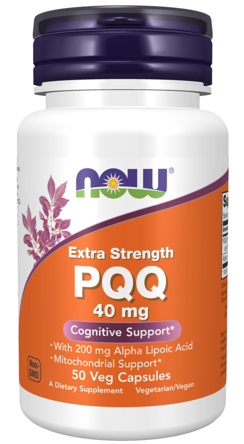 Extra Strength PQQ 40 мг 50 растительных капсул NOW Foods Альфа-липоевая кислота 200 мг ALA