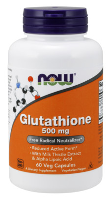 NOW Foods Glutathione 500 mg  60 Caps Healthy Immune System Detoxification 05/26