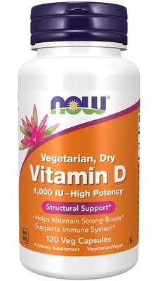 Now Foods Витамин D 1000 МЕ сухих овощей 120 вегетарианских капсул