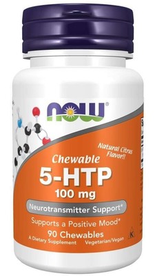 Now Foods Жевательные 5-HTP 100 мг 90 Жевательные таблетки
