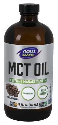 Now Foods MCT Oil, шоколадный мокко, 16 жидких унций