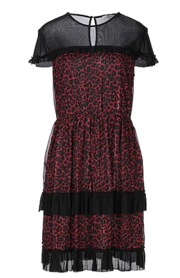 LIU JO women dress sz. 4 red/black leopard print