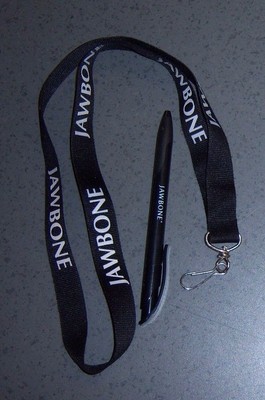 Jawbone LOT Lanyard neck badge holder plus ink pen. Advert Logo promo items lot