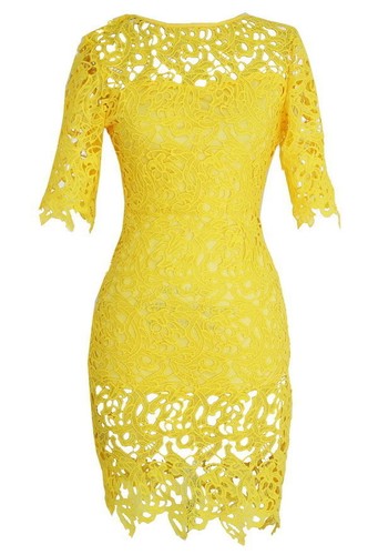 JustFashionNow 2XL, Yellow Dress , Cotton And Polyester. | eBay