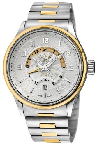 Pre-owned Gv2 By Gevril Men's 42307b Giromondo Ipyg Two-tone Stainless Steel Swiss Watch