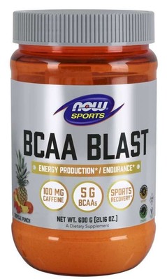 Порошок Now Foods BCAA Blast с тропическим вкусом, 600 г