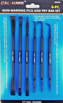 6 PC Non-Marring Pick And Pry Bar Set Lifting, Prying  & Emergency Gear Removers