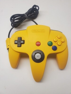 Excellent - Official Nintendo 64 Yellow Controller OEM N64 Original Tight Stick