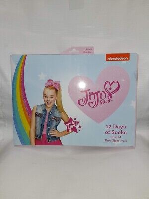 12 DAYS OF SOCKS JoJo Limited Edition Nickelodeon Girls Size M Shoe 9-2 1/2 NEW