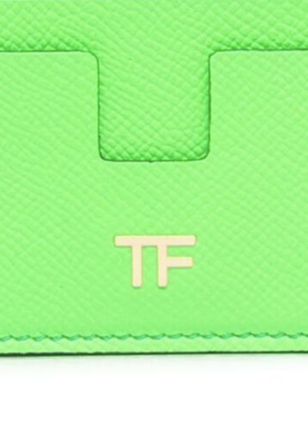 Pre-owned Tom Ford Tf Card Case Money Bag Briefcase Purse Card Holder Briefcase Wallet In Green