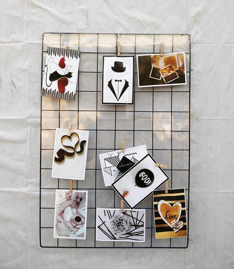 Cornice Fotografie Foto Portafoto A Forma Graticola 45x65m Metallo Nero bal