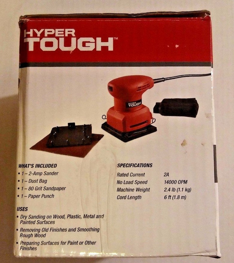 Hyper Tough 2 Amp 1/4 Sheet Sander / In Box Used & Tested