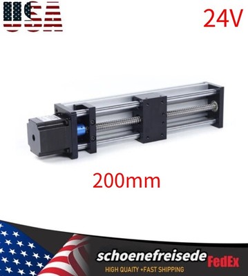 GGP 200mm CNC Ball Screw Linear Rail Motion Slide Table 23nema Stepper Motor NEW