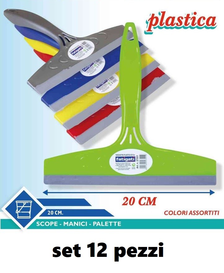 Set 12 Pezzi Spatole Tergivetro In Plastica 20cm Pulizia Vetri Casa dfh