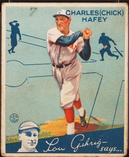1934 Goudey Big League Chewing Gum - Chick Hafey #34