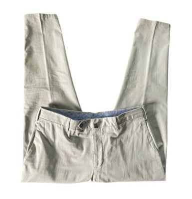 PT Torino PT01 Chino Work Stretch Pants Italy Made Light Gray 34x28 Men EUC