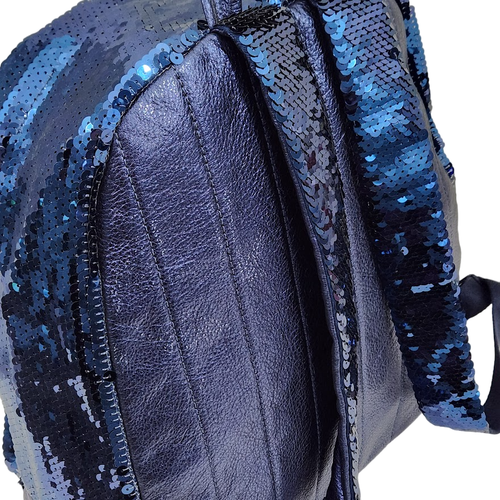 NWT DEFECTS COACH POPPY SEQUIN SPOTLIGHT BACKPACK BLUE JEAN 15348 DISCO BALLS