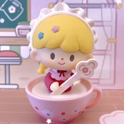 Pop mart zZoton cherry blossom cafe series blind box toy-sakula macchiato