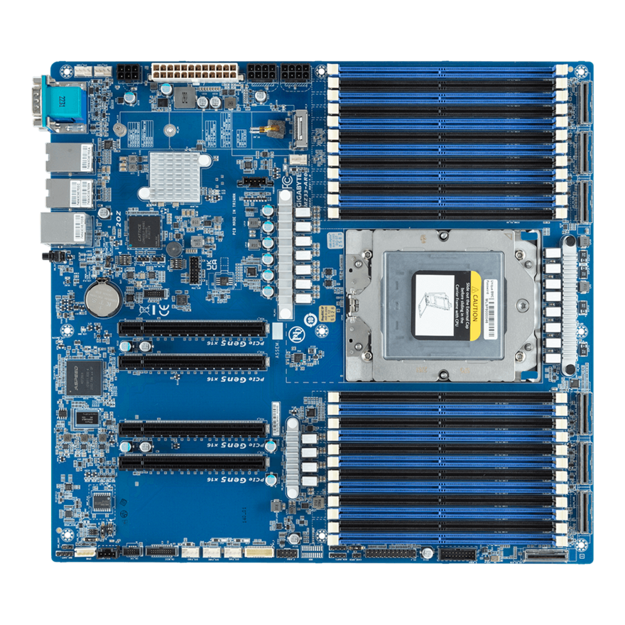 Gigabyte MZ33-AR0 AMD EPYC Genoa server motherboard supports