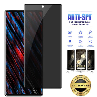 Full Privacy Tempered Glass Anti-Spy Screen Protector For Google Pixel 6 Pro