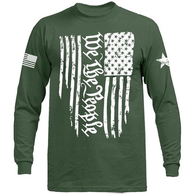 We the People The 2nd Amendment Gun Constitution US Flag Patriotic Long Sleeve