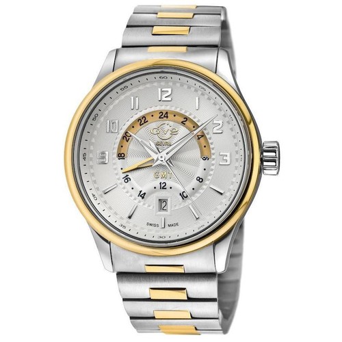 Pre-owned Gv2 By Gevril Men's 42307b Giromondo Ipyg Two-tone Stainless Steel Swiss Watch